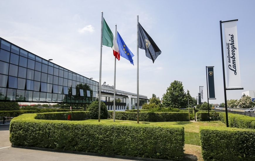 La sede di Lamborghini a Sant'Agata Bolognese