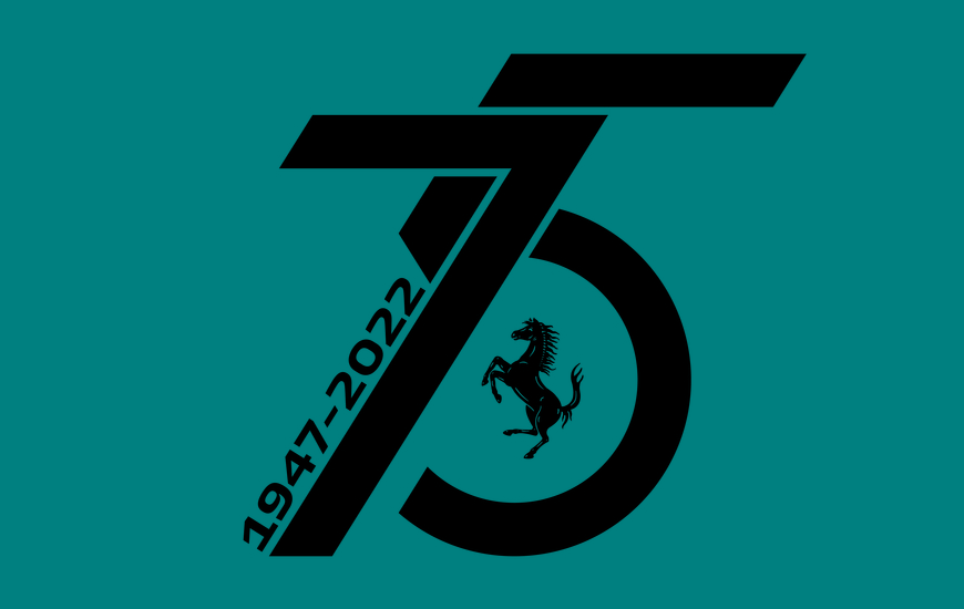 Il logo per i 75 anni dalla fondazione di Ferrari