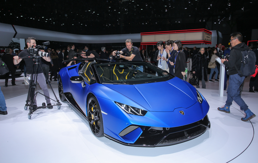 La Huracán Performante Spyder a Ginevra