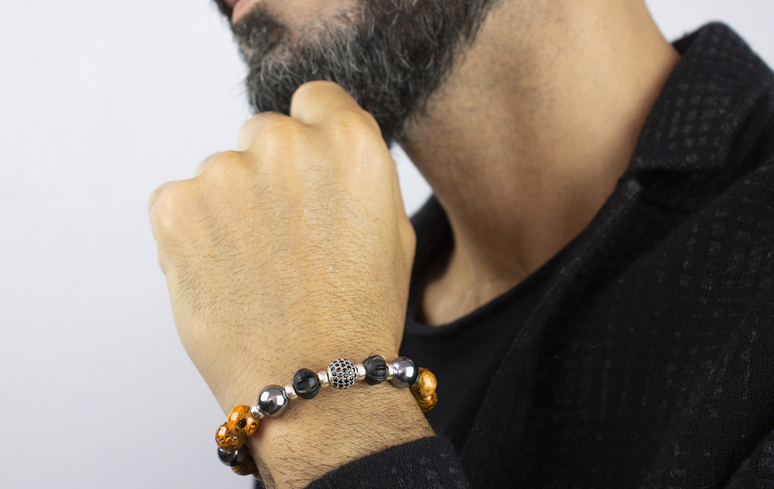 Bracciale con elementi in stampa 3D Ph: Eternha