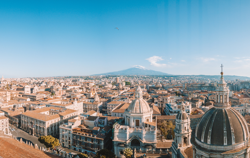 Uno scorcio di Catania vista dall'alto