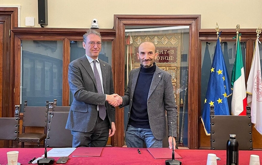 Giovanni Molari Rettore UniBo e Claudio Domenical