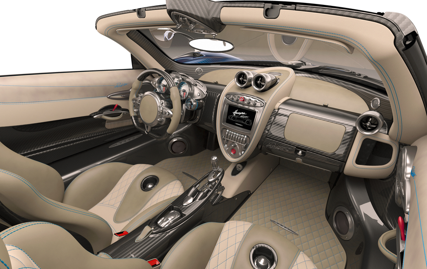 Gli interni della Huayra Roadster di Pagani