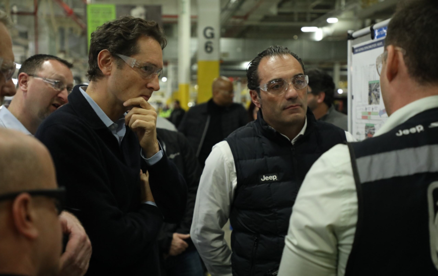 Filosa insieme al Presidente Elkann (Stellantis)