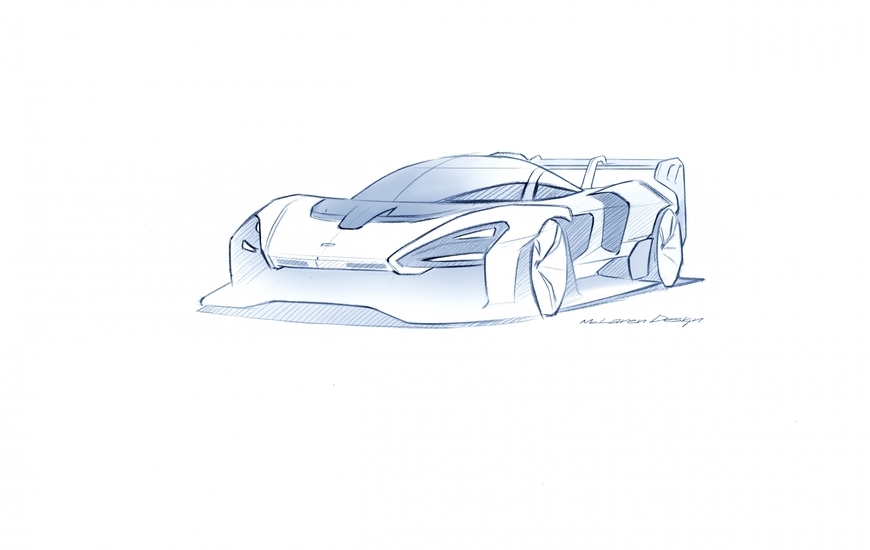 McLaren Senna GTR design sketch